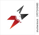horse with thunderbolt, simple and flat design