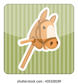 Horse toy colorful icon