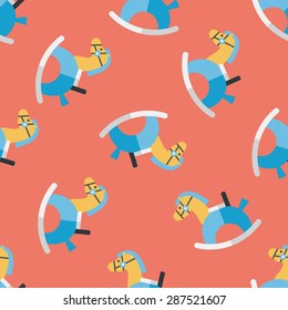 horse toy flat icon,eps10 seamless pattern background