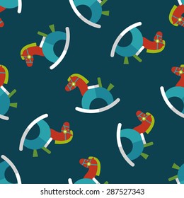 horse toy flat icon,eps10 seamless pattern background