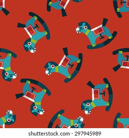 horse toy flat icon,eps10 seamless pattern background