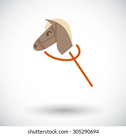 Horse toy icon. Flat vector related icon for web and mobile applications. It can be used as - logo, pictogram, icon, infographic element. Vector Illustration. 