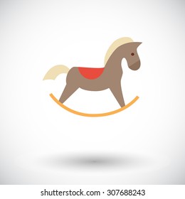 Horse toy icon. Flat vector related icon for web and mobile applications. It can be used as - logo, pictogram, icon, infographic element. Vector Illustration. 