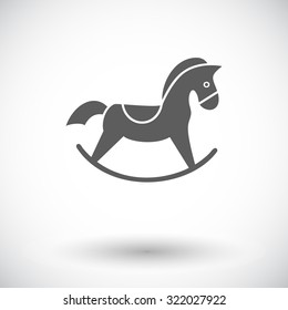 Horse toy icon. Flat vector related icon for web and mobile applications. It can be used as - logo, pictogram, icon, infographic element. Vector Illustration.