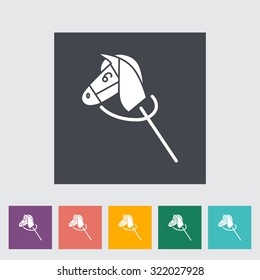 Horse toy icon. Flat vector related icon for web and mobile applications. It can be used as - logo, pictogram, icon, infographic element. Vector Illustration.