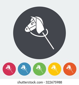Horse toy icon. Flat vector related icon for web and mobile applications. It can be used as - logo, pictogram, icon, infographic element. Vector Illustration.