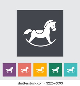 Horse toy icon. Flat vector related icon for web and mobile applications. It can be used as - logo, pictogram, icon, infographic element. Vector Illustration.