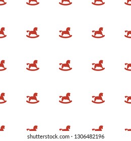 horse toy icon pattern seamless white background. Editable filled horse toy icon. horse toy icon pattern for web and mobile.