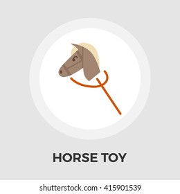 Horse toy icon vector. Flat icon isolated on the white background. Editable EPS file. Vector illustration.