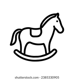 horse toy icon vector isolated