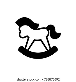 horse toy icon vector isolated on white background