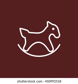 horse toy line icon