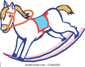 Horse toy vector