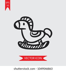 Horse toy vector icon