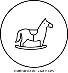 Pferd Spielzeug, Vektorsymbol. Kann für Druck-, Mobil- und Web-Anwendungen verwendet werden.