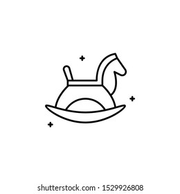 horse, toy, vector, icon. Illustration isolated vector sign symbol