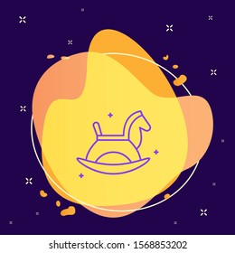 horse, toy, vector, icon. Illustration isolated vector sign symbol - Baby and baby toys outline vector icon