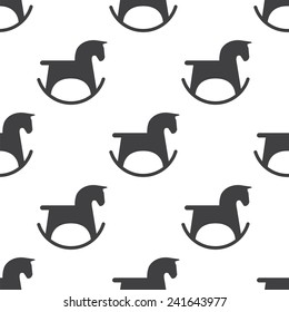 horse toy, vector seamless pattern, Editable can be used for web page backgrounds, pattern fills  