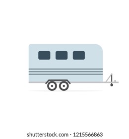 Horse trailer icon. Clipart image isolated on white background