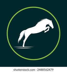 Horse trendy icon colorful satisfied abstract vector illustration background artwork design