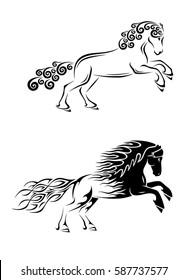 Horse Tribal Tattoo