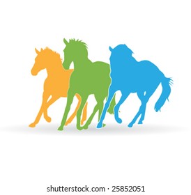 horse trio