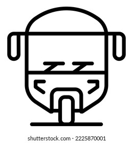 Horse trishaw icon outline vector. Old rickshaw. Bike tricycle