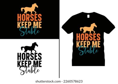 Horse T-shirt design, Funny Horse Lover Shirt vector