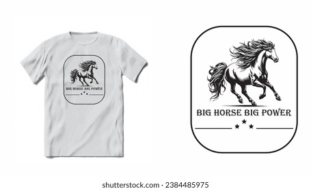 horse t-shirt design premium vector image 100% editable  
