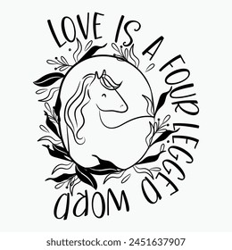 Horse T-shirt Design, Horse Vector Design Template, Horse Design, Horse T-shirt
