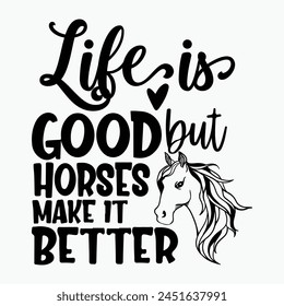 Horse T-shirt Design, Horse Vector Design Template, Horse Design, Horse T-shirt