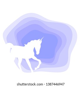 horse unicorn on abstract background,vector illustration