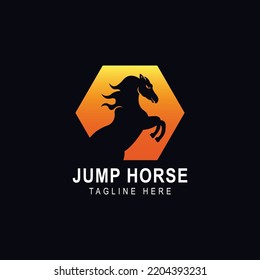 
Horse unique logo design in polygon