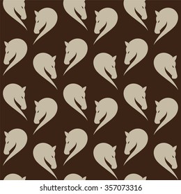 Horse vector art background design for fabric and decor. Seamless pattern