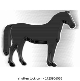 Horse vector with black shadow effect