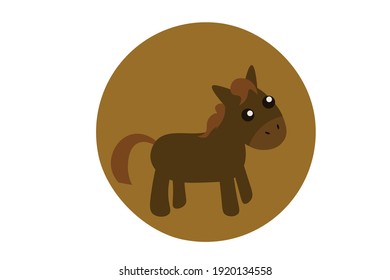 Horse Vector with Blonde Bangs