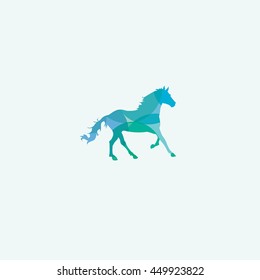Horse vector, colorful horse, fast, run, race logo