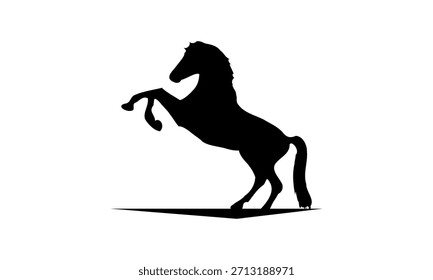 Diseño del Vector del caballo, caballo blanco y negro