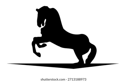 Diseño del Vector del caballo, caballo blanco y negro