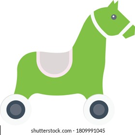 icono de color plano vectorial de caballo 