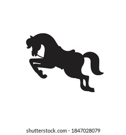 Horse vector flat icon silhouette. graphic cartoon vector illustration