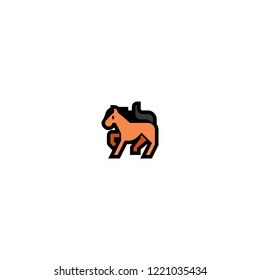 Horse vector flat isolated icon