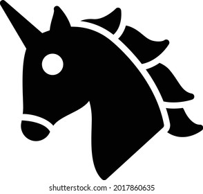 icono plano de glifo vector de caballo