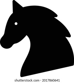 horse vector glyph flat icon