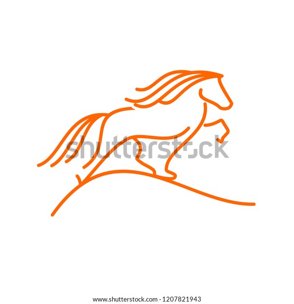 Horse Vector Graphic Template Download Modern Stock Vector