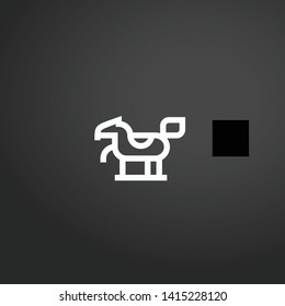 Horse vector icon. Horse concept stroke symbol design. Thin graphic elements vector illustration, outline pattern for your web site design, logo, UI. EPS 10.
