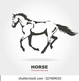 Horse. Vector illustration.