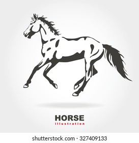 Horse. Vector illustration.
