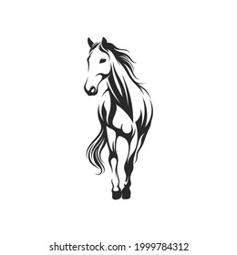 Horse vector illustration with black colour design