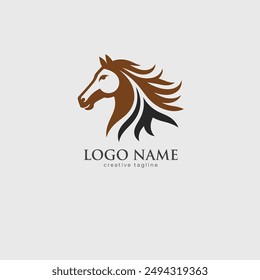 Horse vector, horse illustration, horse icon, racehorse logo template